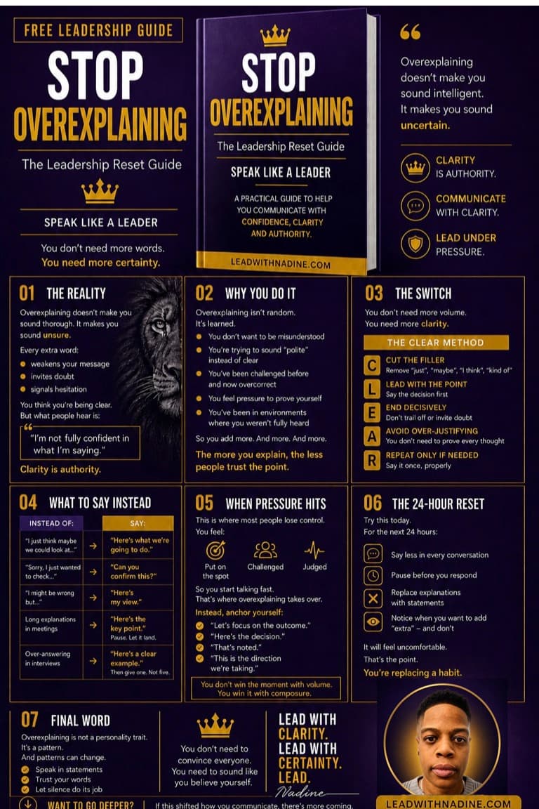 Stop Overexplaining: The Leadership Reset Guide
